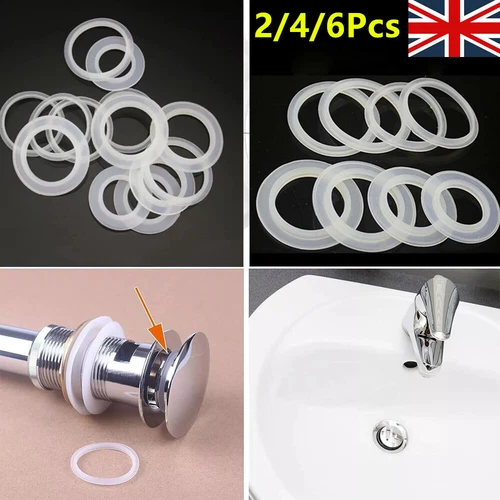 Waschbecken Ablauf Waschbecken Stopfen Ring Dichtung Click Clack Bad Pop Up Ersatzdichtung Waschmaschine UK - Bild 2 von 16