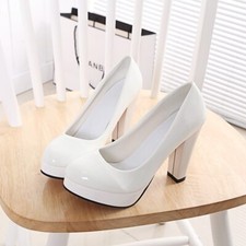 Fashion Women High Heels Platform Thick Heel Pumps 10CM High Heels Party Shoes