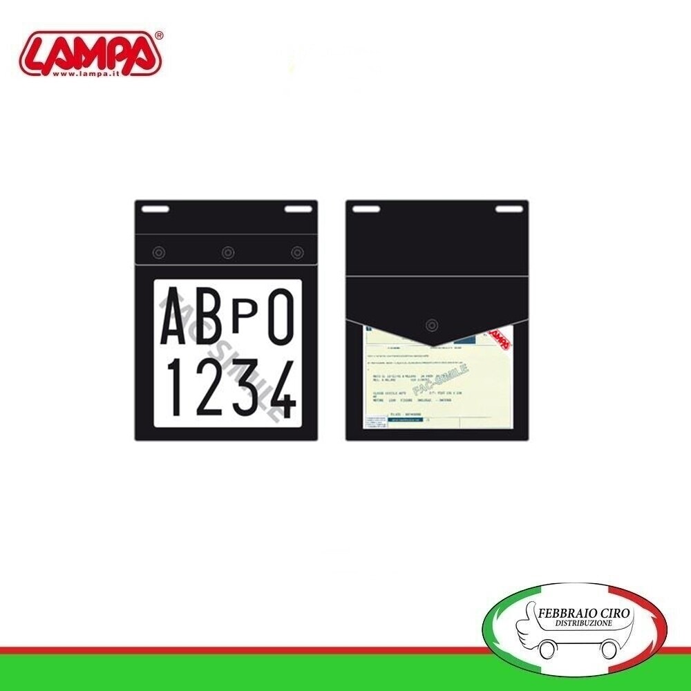 Porta Targa Di Prova Auto Con Doppia Tasca | Custodia Per Documenti E Targa - Foto 2