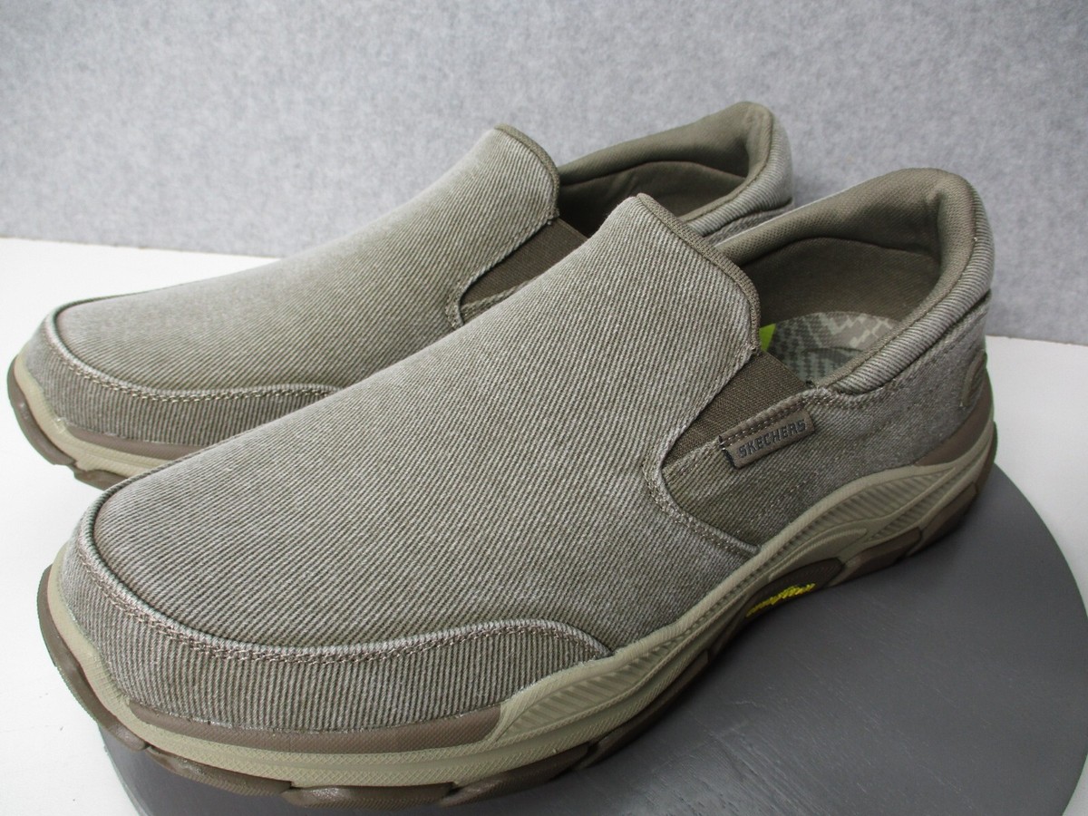 Skechers Respected Fallston Loafers Shoes Taupe/Beige/Brown  display picture 1