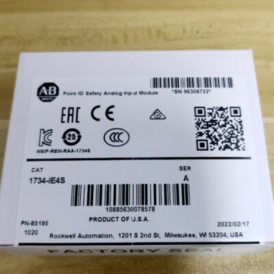 1PC Allen-Bradley 1734-IE4S POINT I/O Safety Input Module 1734IE4S New Sealed