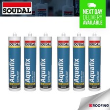 6 x SOUDAL Aquafix All Weather Sealant / Emergency Repair Sealant CLEAR, 300ml
