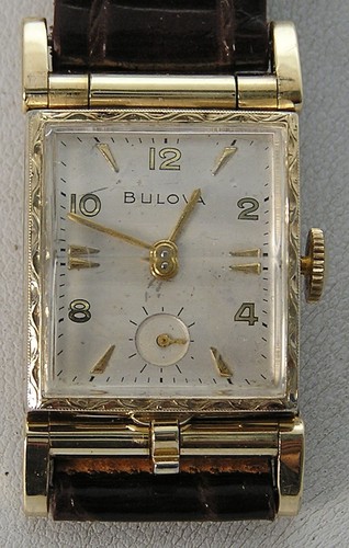 1951 L1 Restored Original Men's Vintage Bulova Engraved Gold Flip Photo Watch