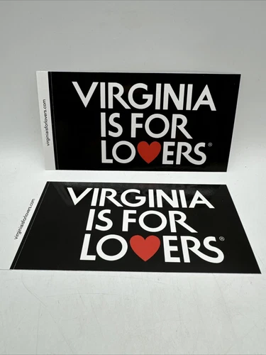 Lot 2 VIRGINIA IS FOR LOVERS Decal Bumper Sticker