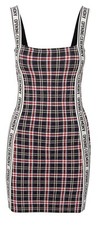 OPENING CEREMONY Spelled Out TARTAN BODYCON Mini Dress Plaided sz S