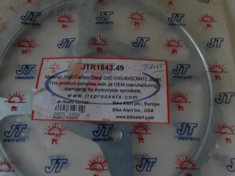 JT 2000-2011 YAMAHA TTR125L PIÑÓN TRASERO ACERO 49T JTR1843.49 Foto 2 de 2