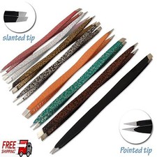 EYEBROW TWEEZER DOUBLE WAY PLUCKER PULLER TWEEZER SLANT/POINTED TIP HAIR REMOVEL