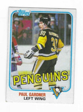 1981-82 TOPPS PAUL GARDNER #113 PITTSBURGH PENGUINS
