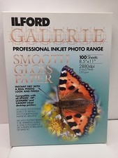 20 Sheets Ilford Galerie 8.5 x 11 Professional Inkjet Smooth Gloss Paper