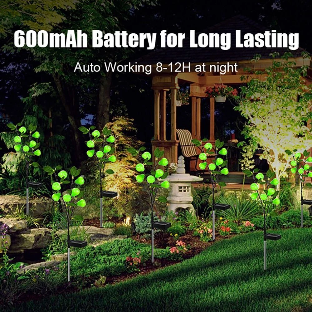 Pear Tree Decor Outdoor Solar Light Pation LED Landscape Lamp Garden Lights