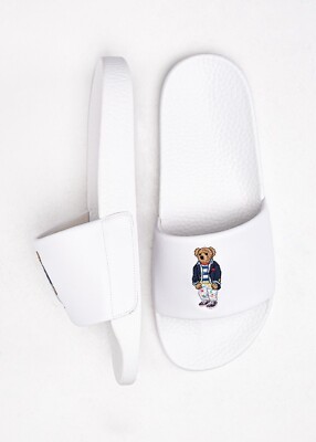 New Polo Ralph Lauren BIG POLO BEAR Pool Slides Sandals  display picture 2