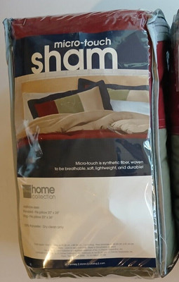 JC Peney Home Collection Micro-touch CLIFTON King Pillow Sham 20x36 NEW