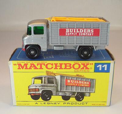 Matchbox Regular Wheels Nr. 11 D Scaffold Truck silver-gray BPW F2-Box 2#1056