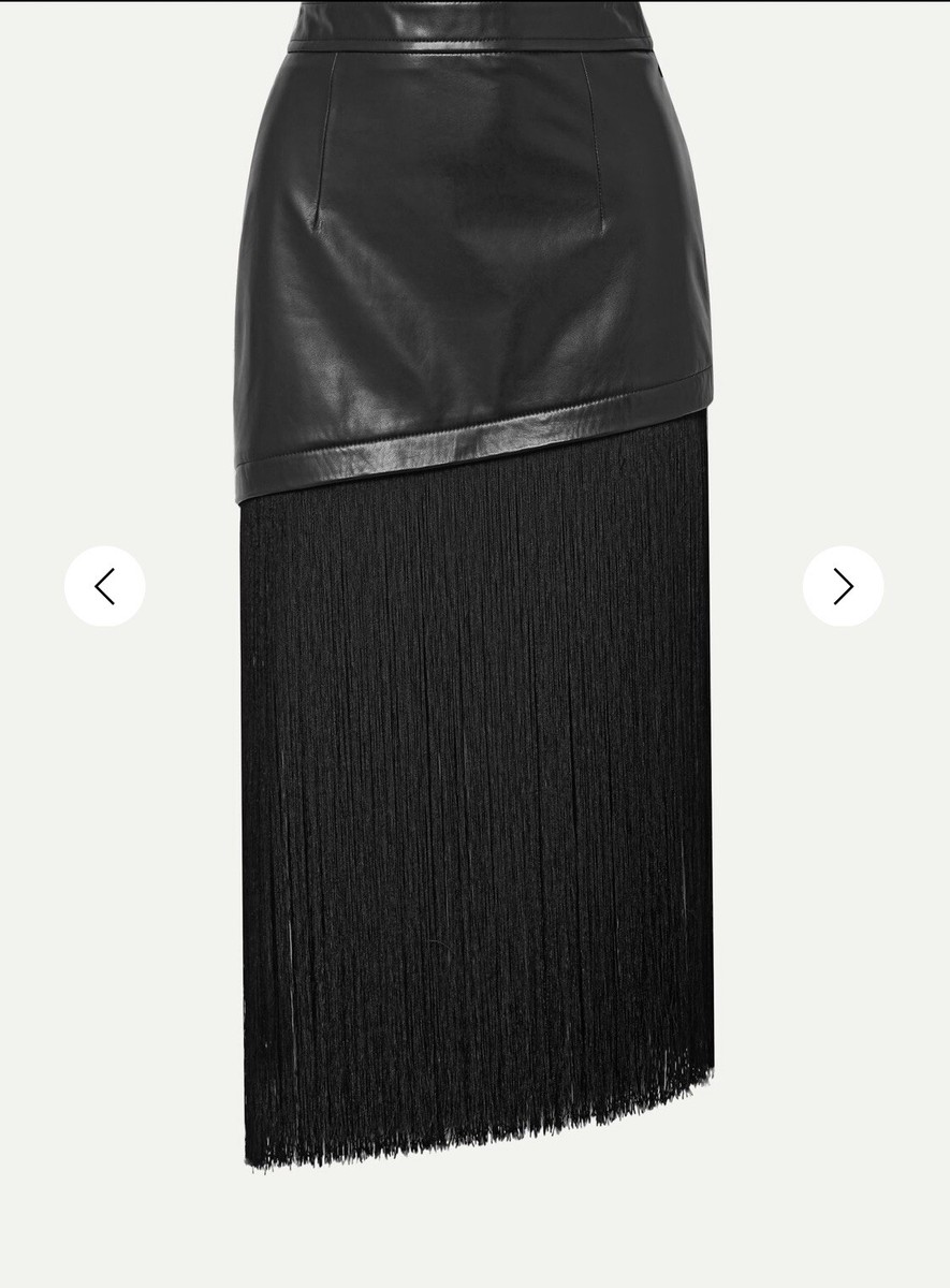 Helmut Lang Lamb Leather Fringe Skirt | eBay