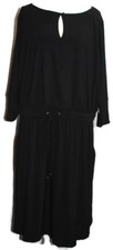Emma & Michele Plus Size Black Drawstring Shirt Dress Women's Size 2x