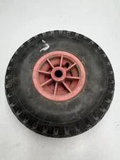 QTY 2 3.00-4.00 Pneumatic Trolley Jockey Wagon Wheel 1/2" Bore 9.5"