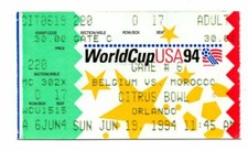 Ticket WC 1994 #06 Belgium - Morocco