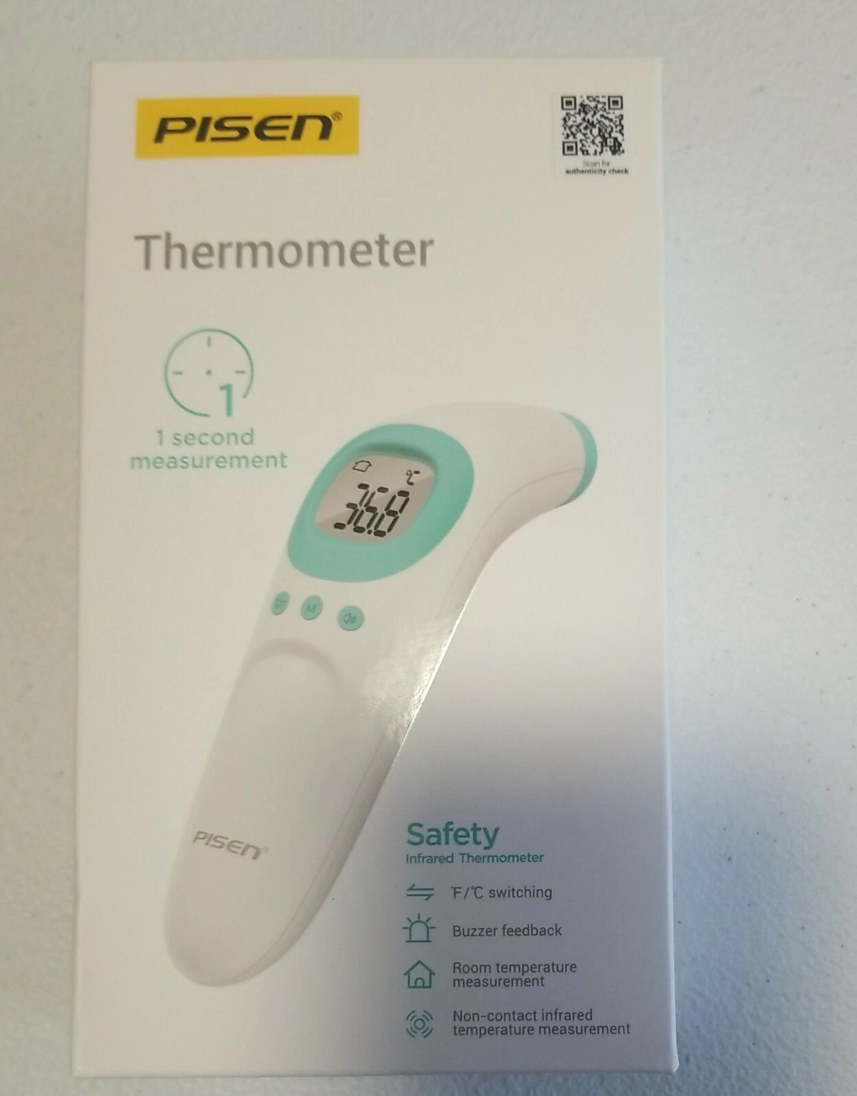 PISEN IR Infrared Digital Thermometer Non-Contact for Baby and Adult Medical
Opens in a new window o