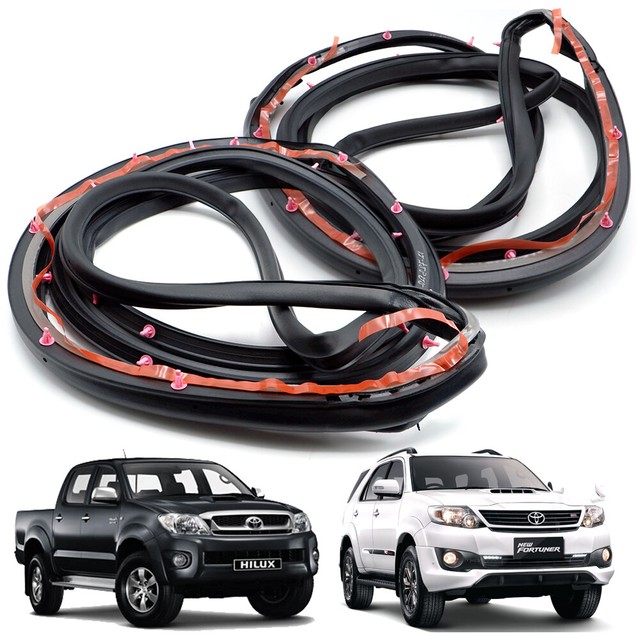 Rear Lh+Rh Weatherstrip Door Rubber Seal For Toyota Hilux Fortuner 4Dr