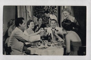 1952 Baseball Advertising Naragansett Beer Postcard Curt Gowdy  Boston Red Sox