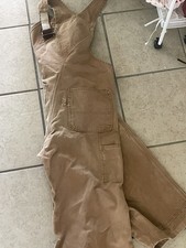 Vintage 90s CARHARTT Double Knee Overalls Faded Brown size M/L