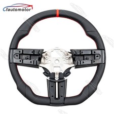 Full Leather Steering Wheel For 2004-2009 Ford Mustang Gt V6 V8 Red Stitching Full Leather Steering Wheel For 2004-2009 Ford Mustang Gt V6 V8 Red Stitching