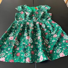 Green Floral Cotton Dress Modcloth Womens Plus Size 2X Farmgirl Chic