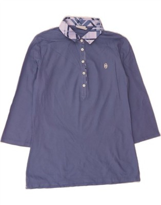 CONTE OF FLORENCE Damen Poloshirt UK 14 Large dunkelblau Colourblock DI30