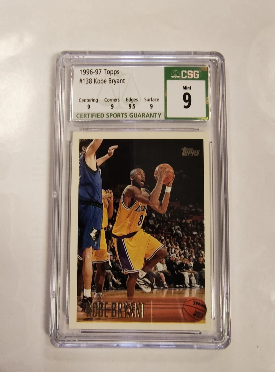 Topps Kobe Bryant 9 Graded Basketball Sports Trading Cards