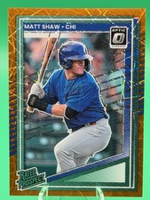2025 Panini Donruss Optic Rated Prospects Matt Shaw #143 Orange Velocity Prizm
