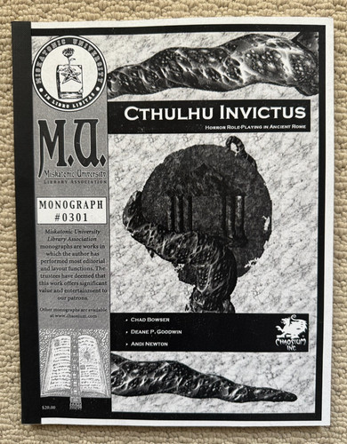 Cthulhu Invictus - Chaosium Call of Cthulhu - Miskatonic Monograph #0301