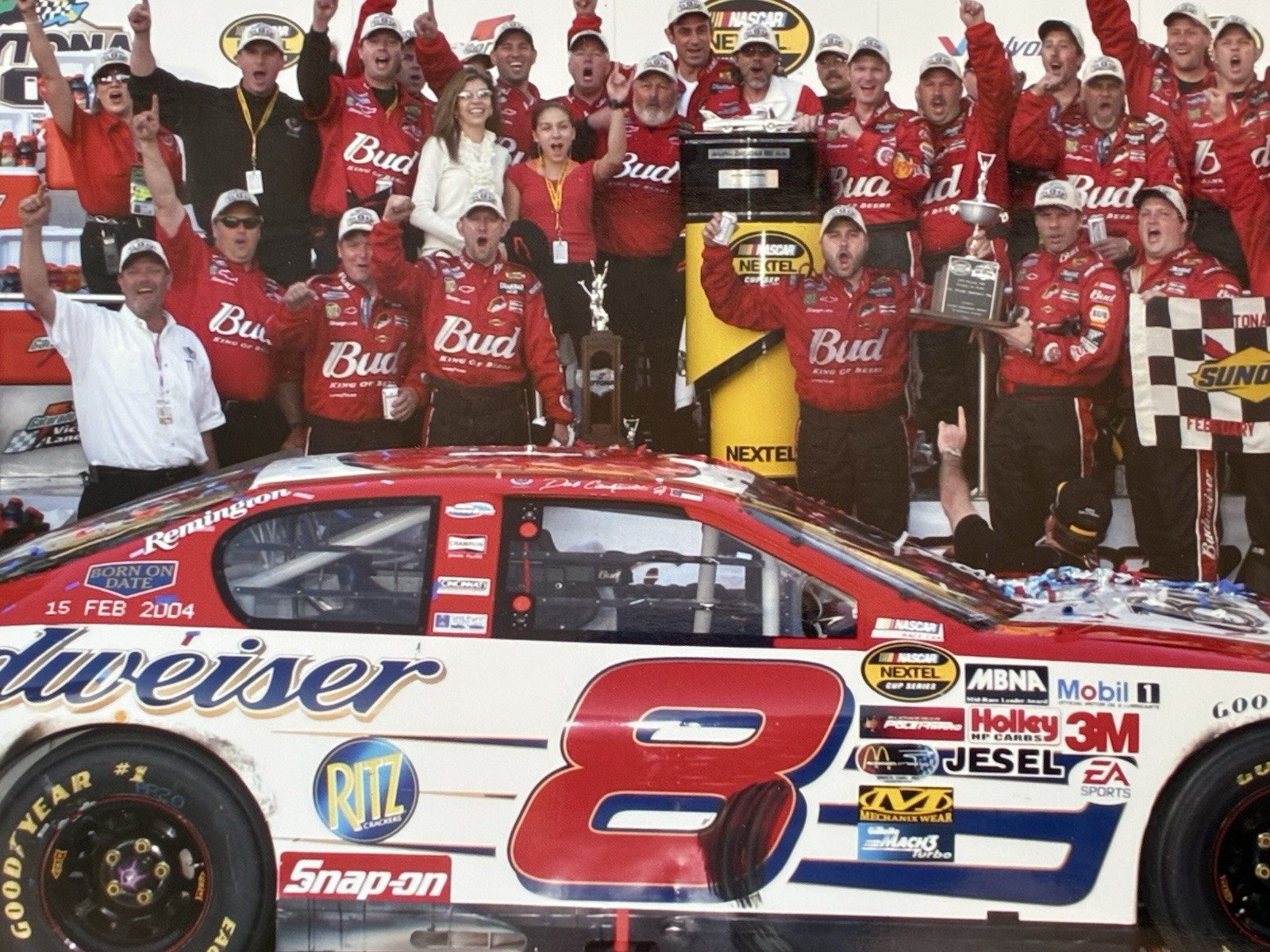 RARE EARNHARDTS’ WINS AT DAYTONA: AUTOGRAPHED DALE SR. BOOK & DALE JR. WIN PHOTO view 5