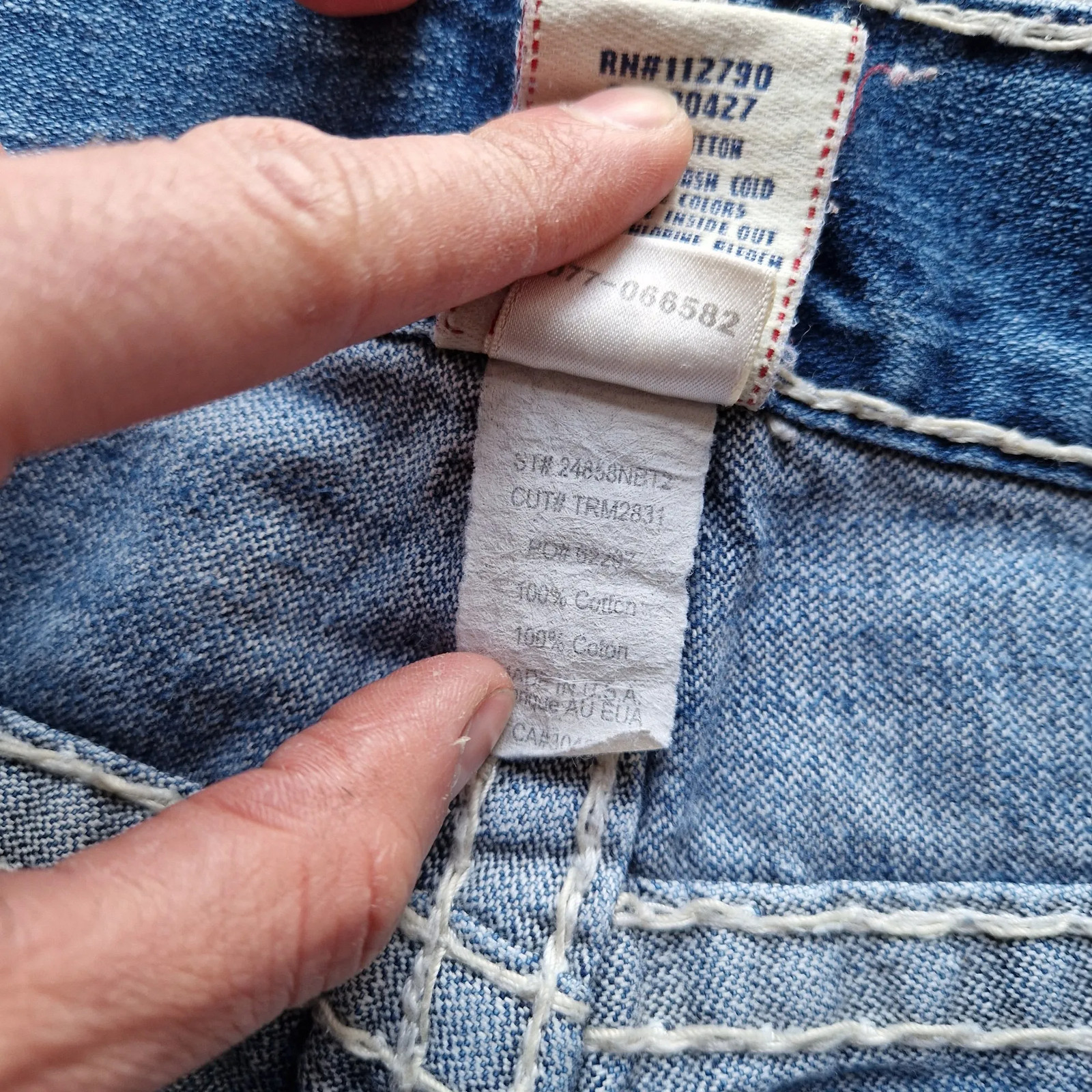 True Religion Billy Super T Denim Shorts Size W40 Men's 100% Cotton Made In USA thumbnail 4