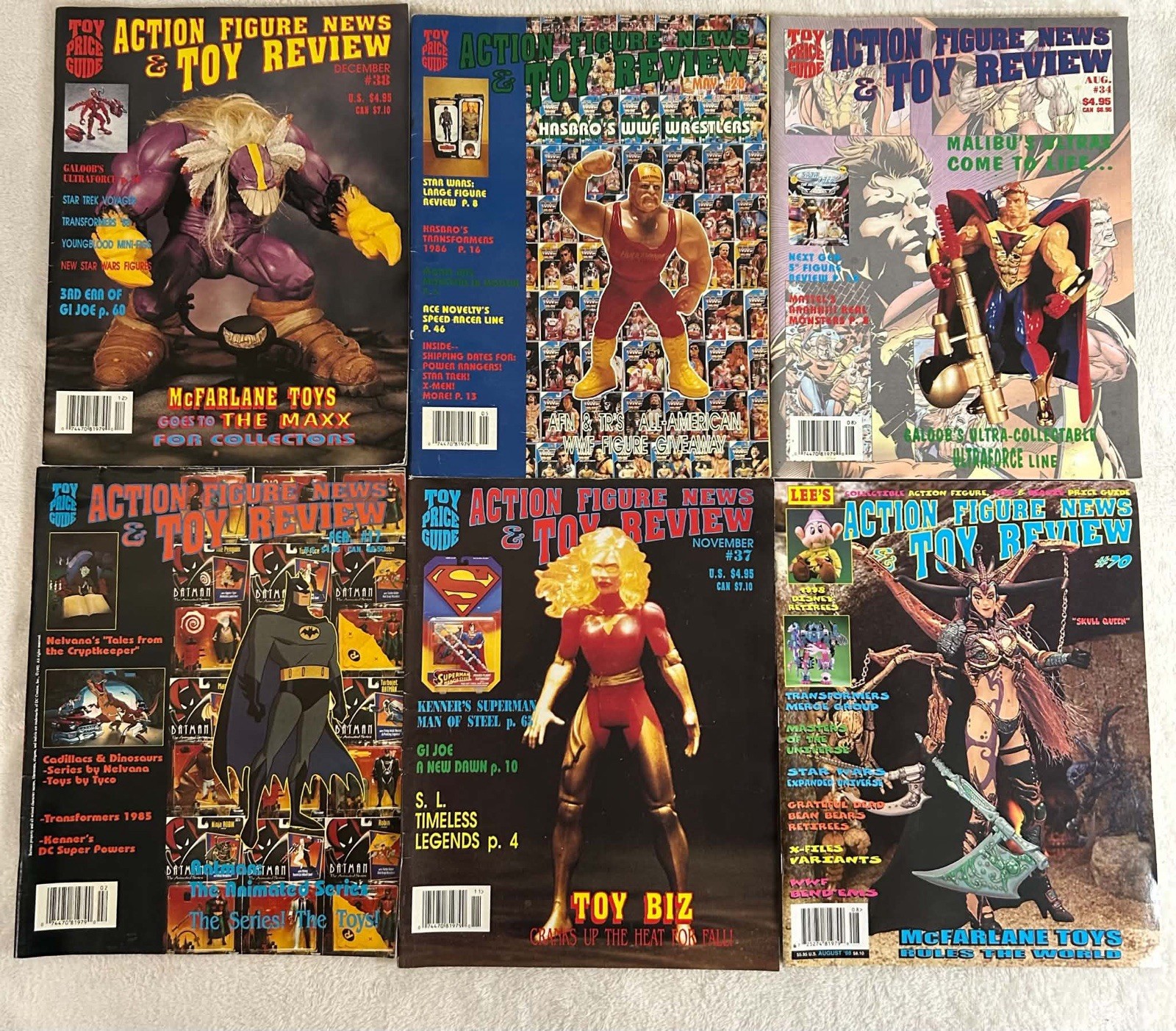 Action Figure News & Toy Review Lot Of 6: #17,20,34,37,38,&70