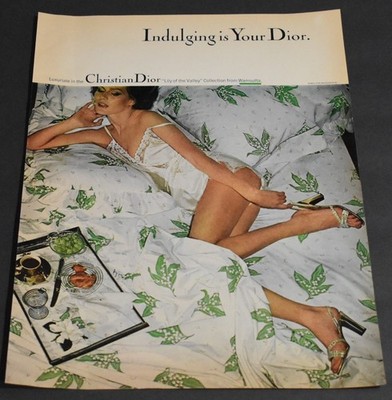 1976 Print Ad Sexy Fashion Long Legs Lady Heels Brunette Dior Lingerie Smooth TL