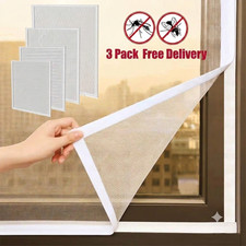 3 Pack Window NET Mesh Screen FLY INSECT Mosquito Moth Insect Screen Netting UK