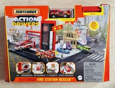 Matchbox Action Drivers Fire Station Rescue Playset Lights Sounds 2021 NEW