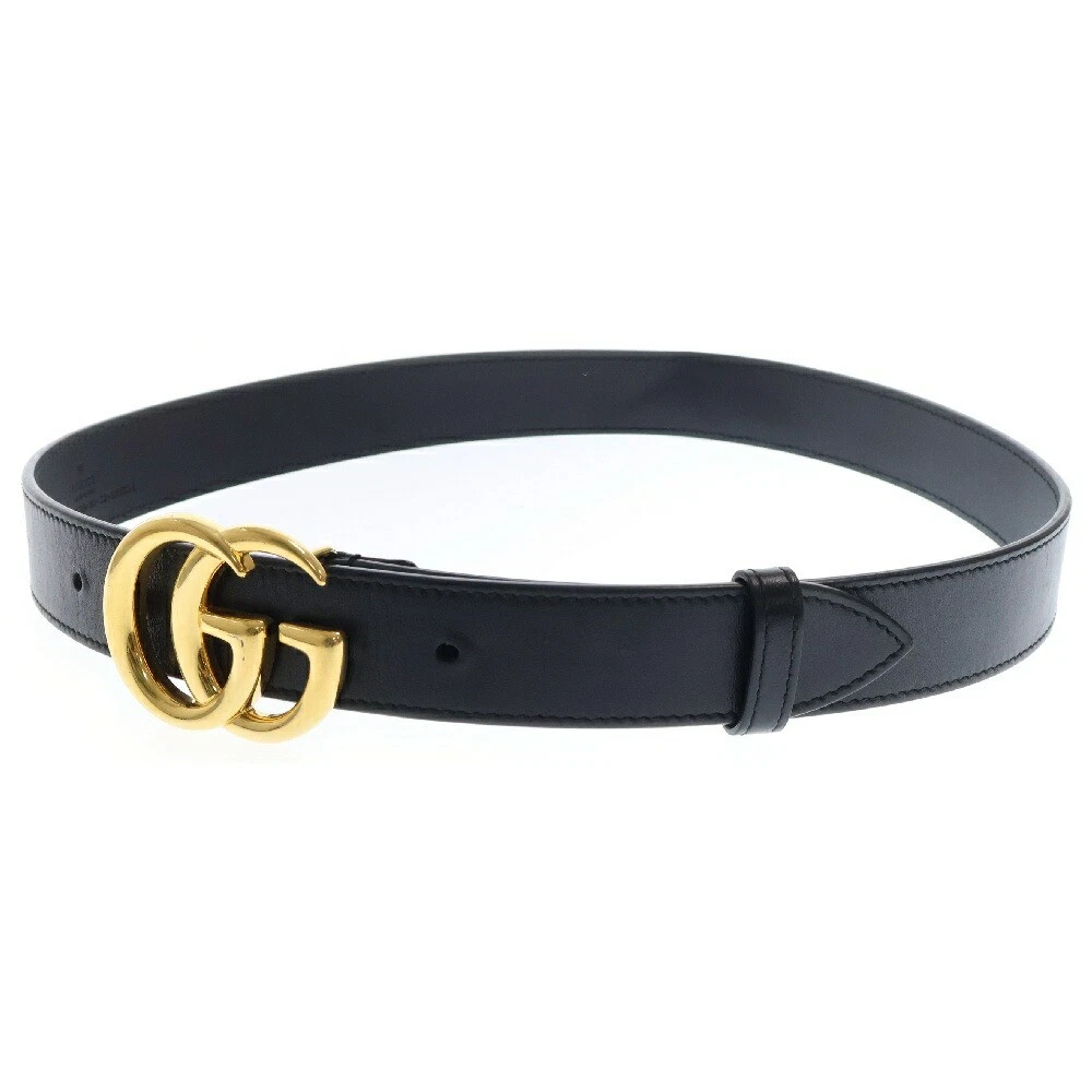 Ceinture Gucci taille 80 32 double boucle G en cuir texturé