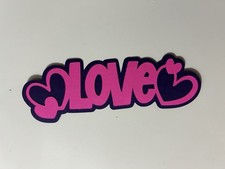 Love Scrapbook Title Handmade Paper Pieced Die Cut Any Occasion