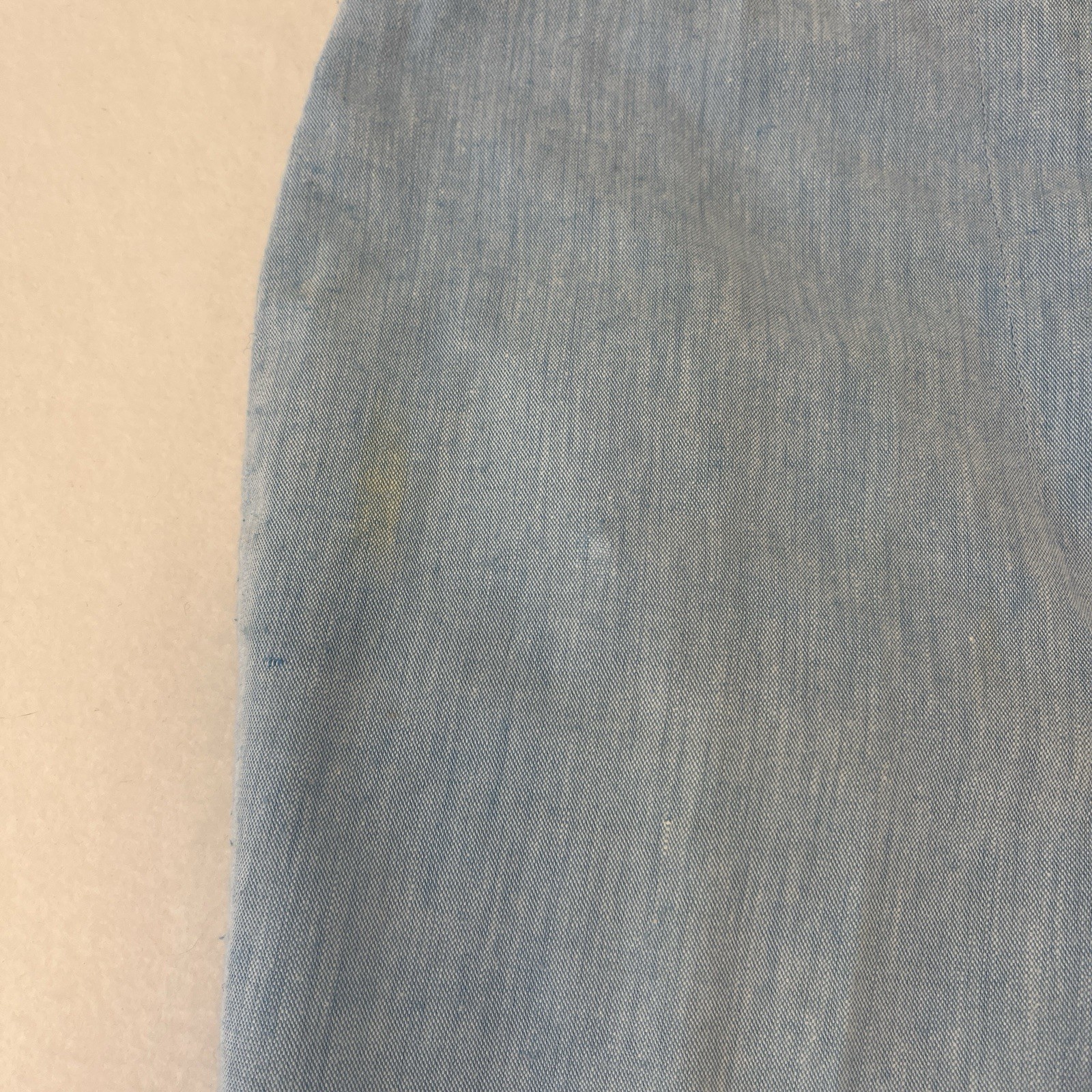 Vintage Chambray Patchwork Button Up Shirt Pant 7… - image 8