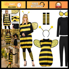 7 Pack Halloween Bumble Bee Costume Set - Wings, Headband, Socks, Accessories