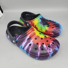 Crocs Classic Dual Comfort Lined Tie Dye Graphic Clog Men Size 6 Women's 8