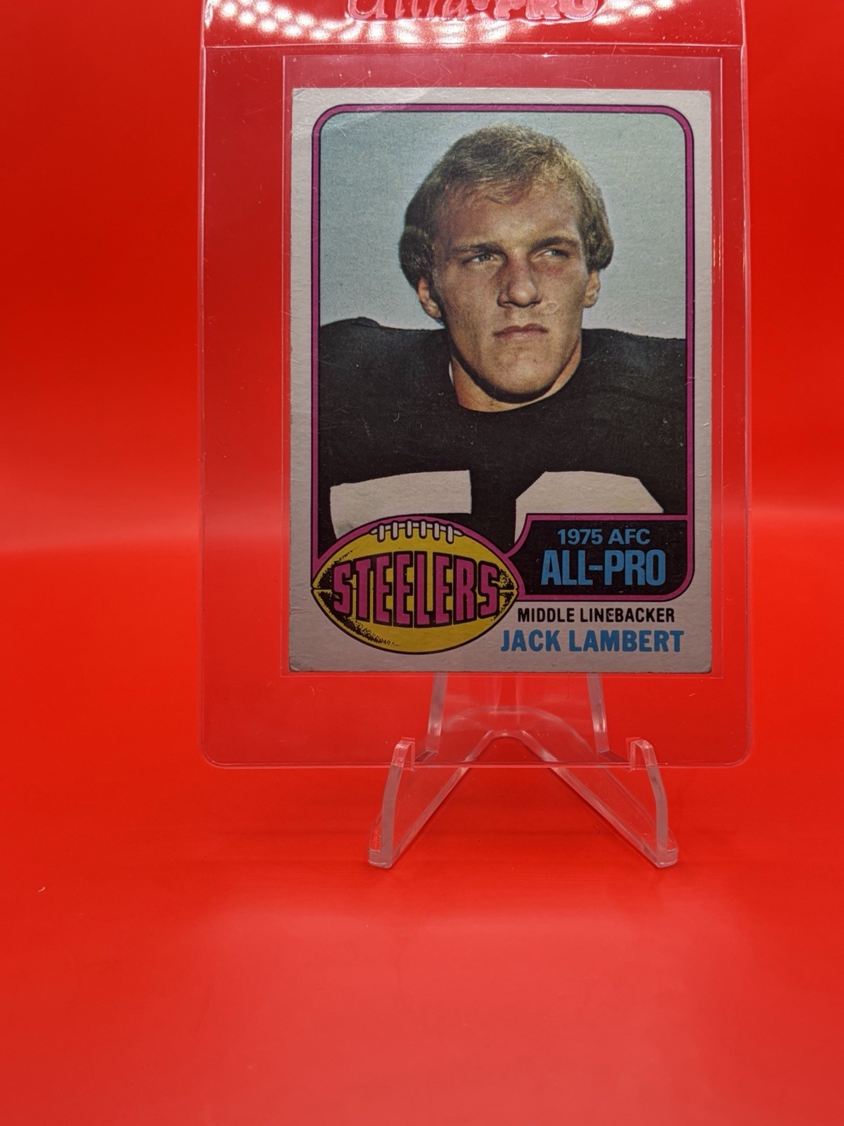 1976 Topps #220 Jack Lambert Pittsburgh Steelers HOF Rookie VG RC “Steel Curtain