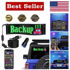 Programmable 15''x4'' LED Sign with App Control - Perfect for Cars, Bars, Events