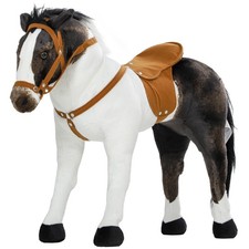 Ride-On Horse for Toddlers 3-8 Years, Stuffed Animal Horse Toy, Brown