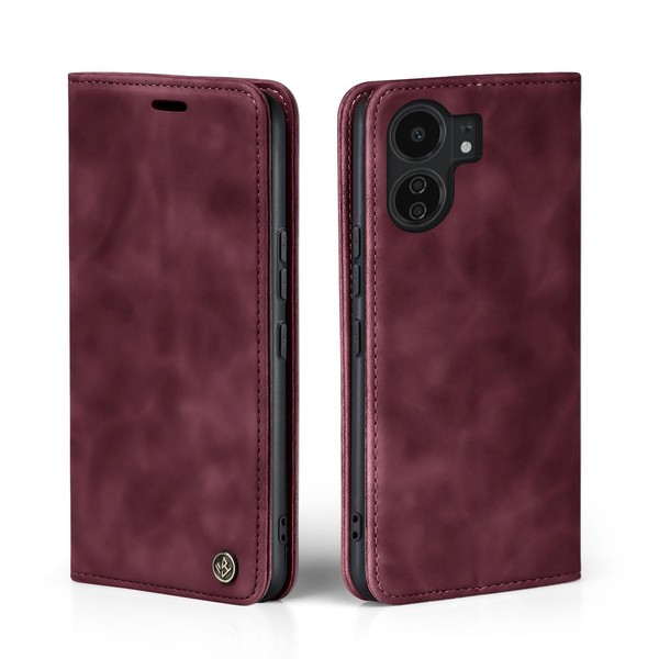 Handy HüLle FüR Xiaomi Redmi 13C Klapp Magnet Smartphone Cover Case Rot-image