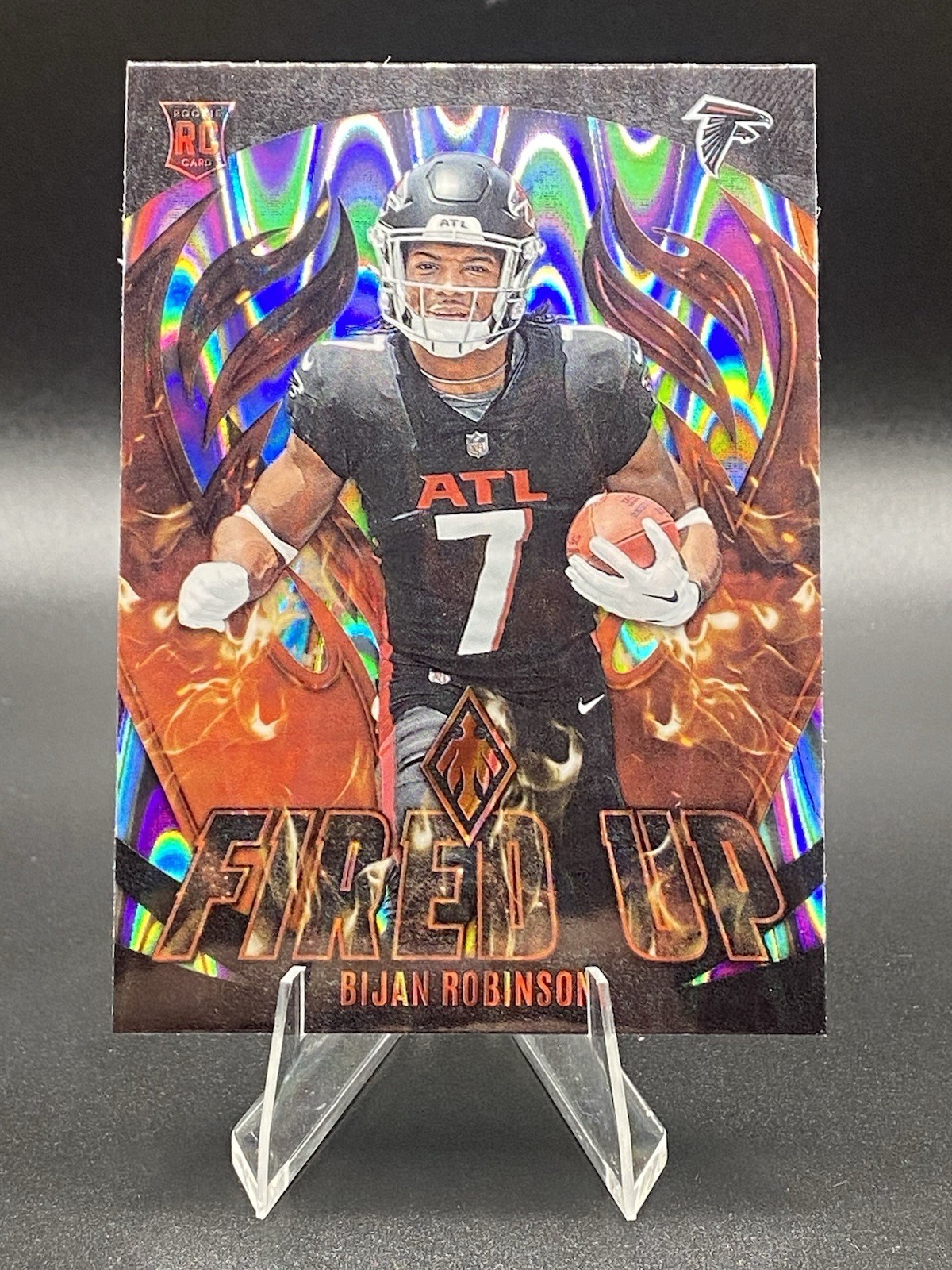 2023 Panini Phoenix - Fired Up Bijan Robinson Silver (RC) NFL Atlanta Flacons