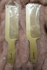 2x - Barber Hair Stylist Comb for Men Combs Man Modeling Metal Double Sided