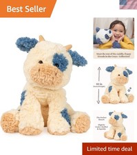 Soft Cream  Blue 10  Stuffed Cow - GUND Cozys Collection Ideal for Cuddling