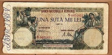 Banknote Romania 100000 lei , 7 august 1946 , P 58 a  , see scan.